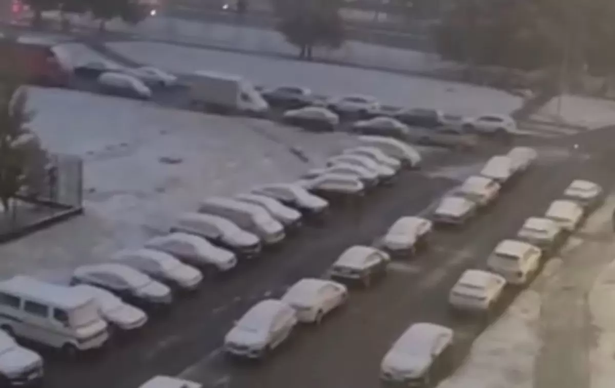 Снег выпал в Костанайской области