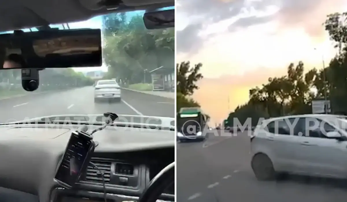 Алматыда жаяу жүргіншілердің алдында дрифт жасаған жүргізуші қамауға алынды
